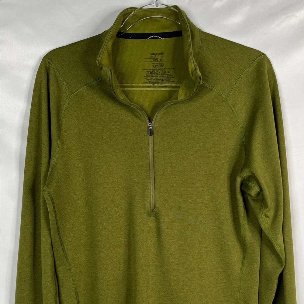 Patagonia Men's Capilene 3 1/4 Zip-Up in green